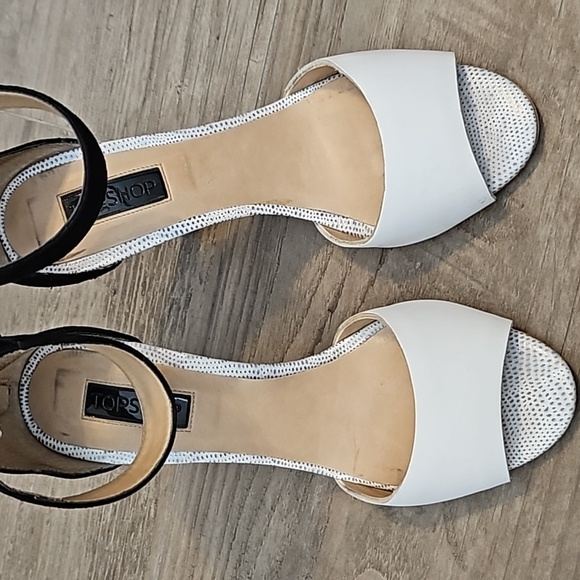 Top Shop Made In Spain Black and White Heels - Picture 8 of 8